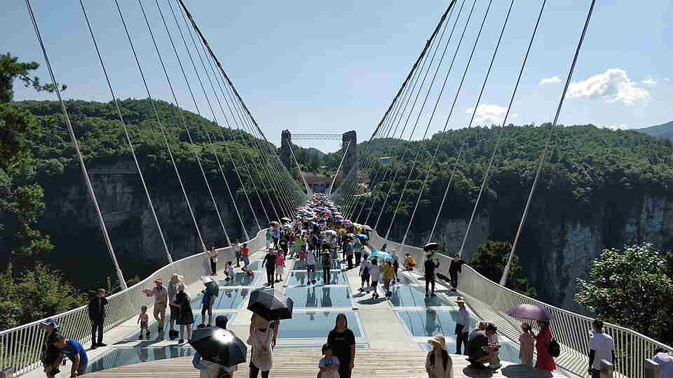장자제 다리 근경