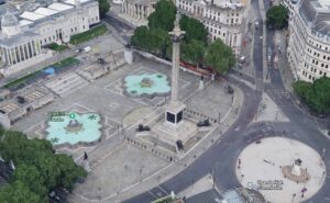 트라팔가광장의 모습을 위에서 내려다 본다