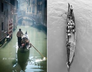 곤돌라의 구조가 잘 드러나는 사진