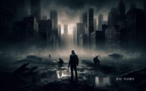 어두운 디스토피아의 거리