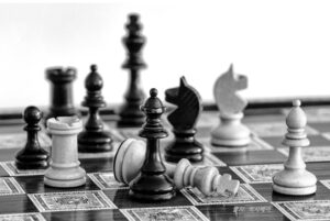 체스판과 체스말들