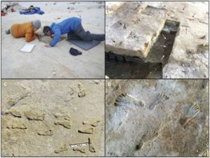 화이트 샌드에 새겨진 아이들의 발자국