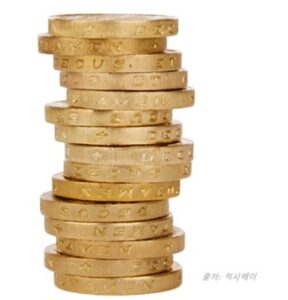 동전 가장자리의 문자나 문장