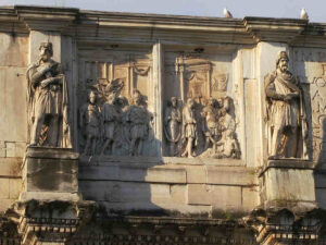 로마의 콘스탄티누스 개선문의 상부 부조