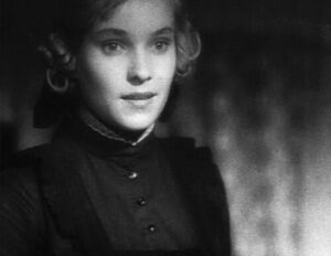 소련 배우 이리나 페도토바. 영화 「강철은 어떻게 단련되었는가」의 한 장면, 토냐 역을 맡았다.