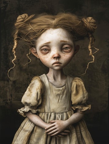 창백한 얼굴의 소녀 캐릭터