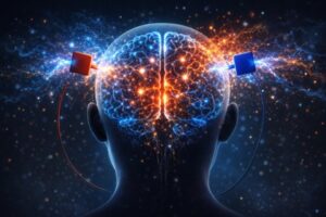 뇌에 가해지는 무작위 자극 이미지