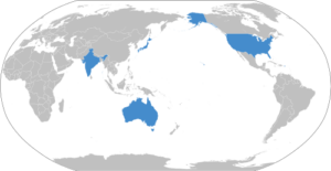 쿼드 협의체 4개국 지도