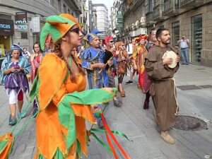 폰테베드라의 페이라 프랑카(Feira Franca) 축제 풍경